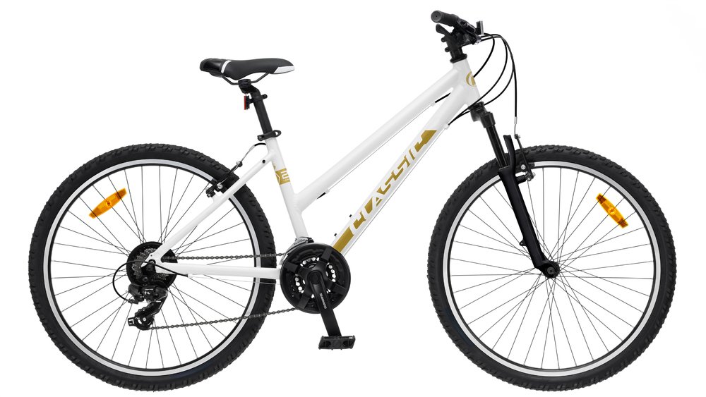 CLASSIC TEAM LADY 26 moteriškas dviratis 26 colių baltas su auksu